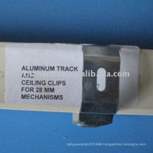 Aluminium curtain track and curtain ceiling clips for 28mm mechanisms head track,roller blind bracket,vertical blind components